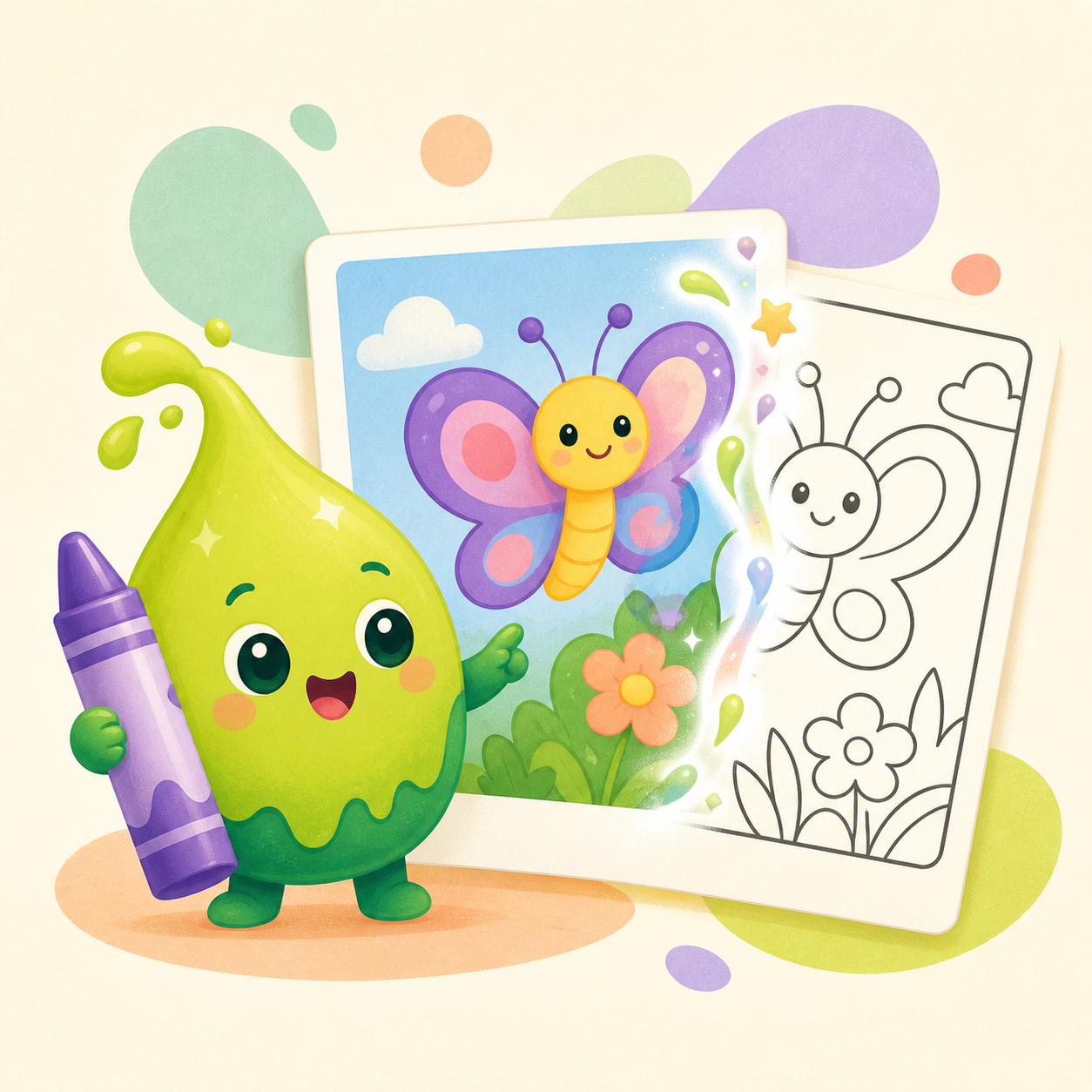 PicPlay coloring mascot